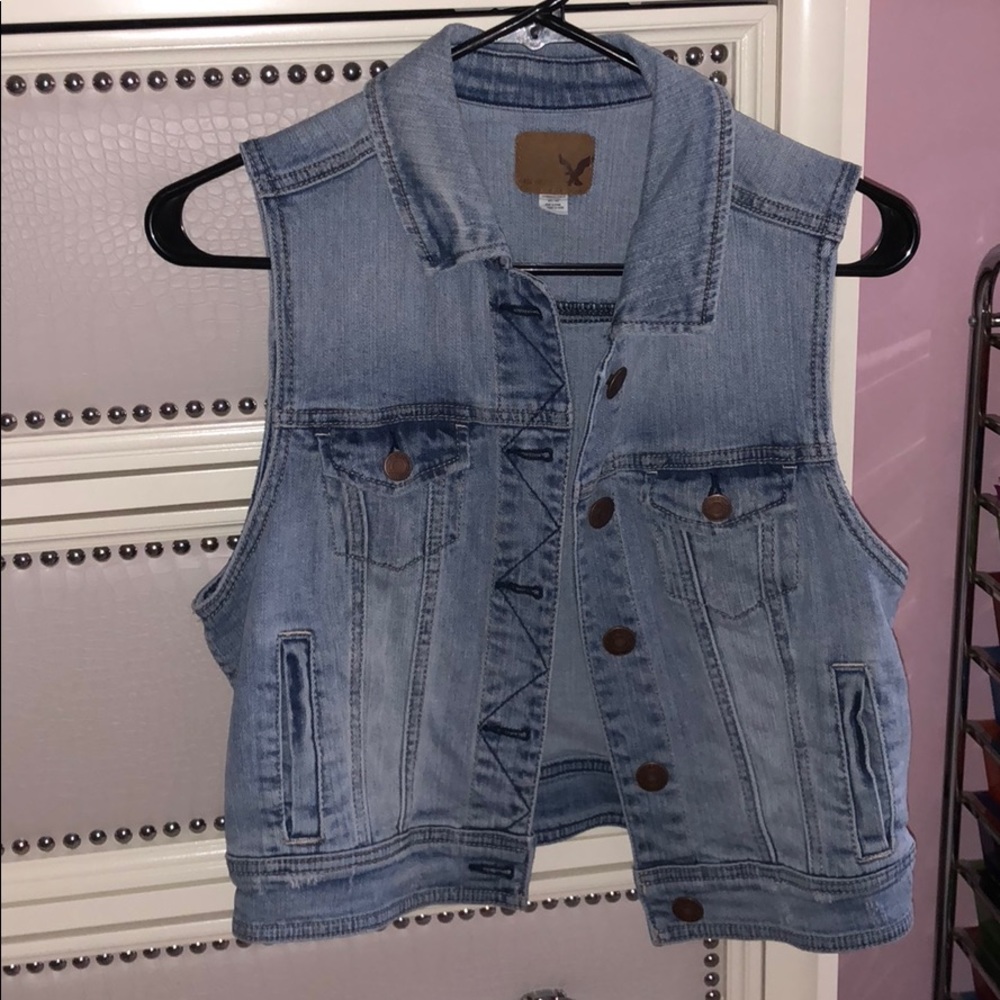 American Eagle jean vest
